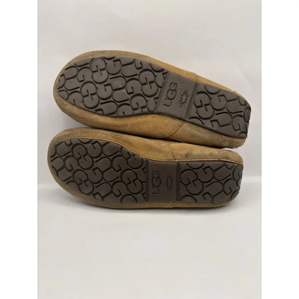 Ugg Ascot Brown Suede Slippers Men Size 10